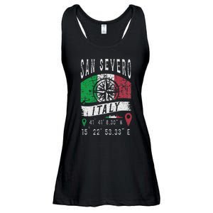 San Severo Italy Flag Italia Gps Coordinates Of San Severo Ladies Essential Flowy Tank