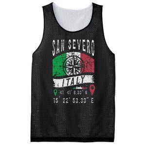 San Severo Italy Flag Italia Gps Coordinates Of San Severo Mesh Reversible Basketball Jersey Tank