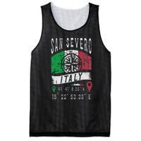 San Severo Italy Flag Italia Gps Coordinates Of San Severo Mesh Reversible Basketball Jersey Tank