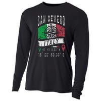 San Severo Italy Flag Italia Gps Coordinates Of San Severo Cooling Performance Long Sleeve Crew