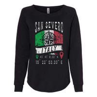 San Severo Italy Flag Italia Gps Coordinates Of San Severo Womens California Wash Sweatshirt