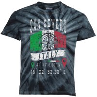 San Severo Italy Flag Italia Gps Coordinates Of San Severo Kids Tie-Dye T-Shirt