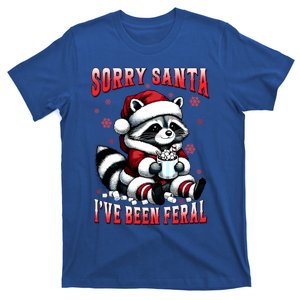 Sorry Santa IVe Been Feral Funny Raccoon Christmas Lights Meaningful Gift T-Shirt