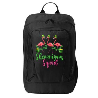 Shenanigan Squad Irish Flamingo Leprechaun St Patrick's Day City Backpack