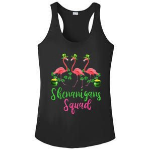 Shenanigan Squad Irish Flamingo Leprechaun St Patrick's Day Ladies PosiCharge Competitor Racerback Tank