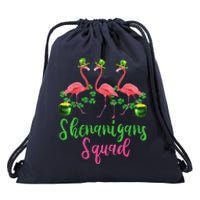 Shenanigan Squad Irish Flamingo Leprechaun St Patrick's Day Drawstring Bag