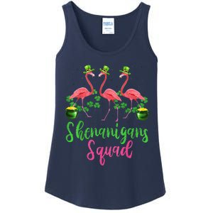 Shenanigan Squad Irish Flamingo Leprechaun St Patrick's Day Ladies Essential Tank