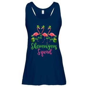 Shenanigan Squad Irish Flamingo Leprechaun St Patrick's Day Ladies Essential Flowy Tank