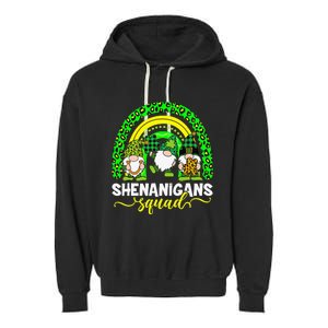 Shenanigans Squad Irish Gnomes Rainbow St Patrick's Day Garment-Dyed Fleece Hoodie