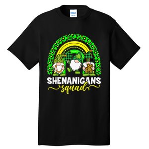 Shenanigans Squad Irish Gnomes Rainbow St Patrick's Day Tall T-Shirt