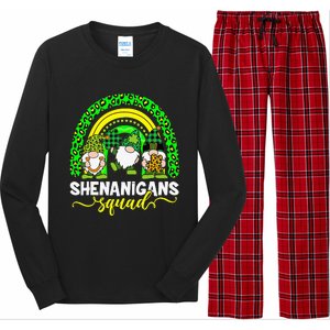 Shenanigans Squad Irish Gnomes Rainbow St Patrick's Day Long Sleeve Pajama Set