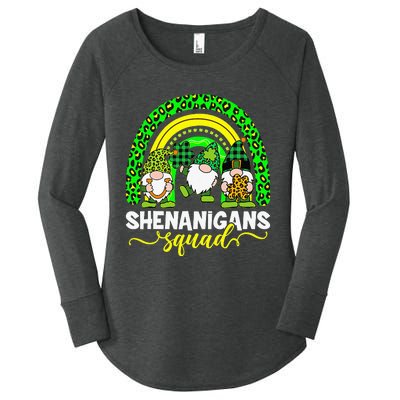 Shenanigans Squad Irish Gnomes Rainbow St Patrick's Day Women's Perfect Tri Tunic Long Sleeve Shirt