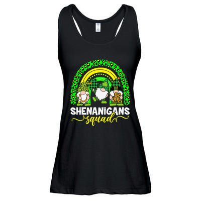 Shenanigans Squad Irish Gnomes Rainbow St Patrick's Day Ladies Essential Flowy Tank