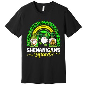 Shenanigans Squad Irish Gnomes Rainbow St Patrick's Day Premium T-Shirt