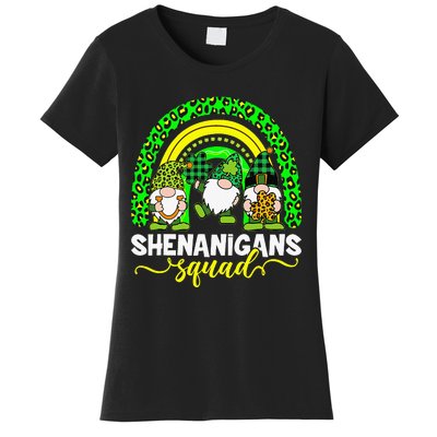 Shenanigans Squad Irish Gnomes Rainbow St Patrick's Day Women's T-Shirt