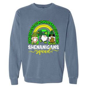 Shenanigans Squad Irish Gnomes Rainbow St Patrick's Day Garment-Dyed Sweatshirt