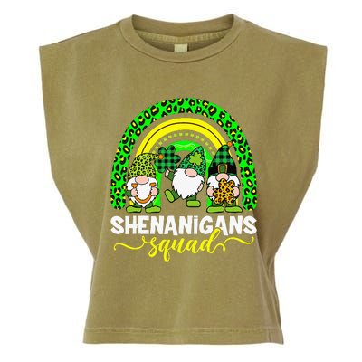 Shenanigans Squad Irish Gnomes Rainbow St Patrick's Day Garment-Dyed Women's Muscle Tee