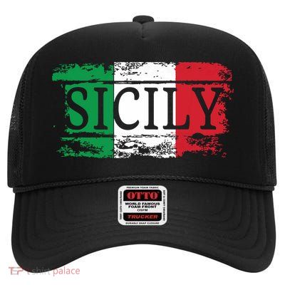 Sicily High Crown Mesh Back Trucker Hat