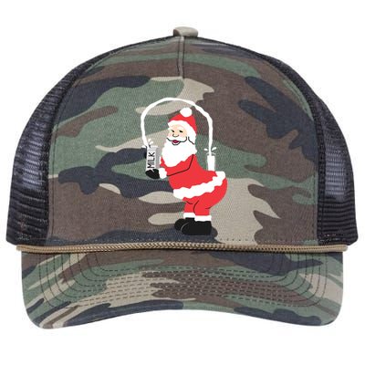 Sexy Santa Internet Great Gift Santa Squirting Milk Design Retro Rope Trucker Hat Cap