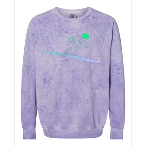 Silhouette Ski Icon For Skiier Ski Colorblast Crewneck Sweatshirt