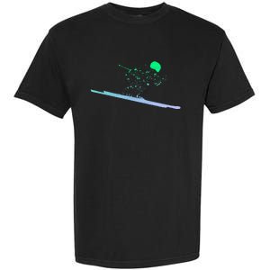 Silhouette Ski Icon For Skiier Ski Garment-Dyed Heavyweight T-Shirt