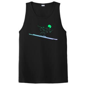 Silhouette Ski Icon For Skiier Ski PosiCharge Competitor Tank