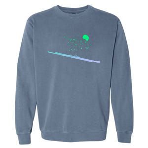 Silhouette Ski Icon For Skiier Ski Garment-Dyed Sweatshirt