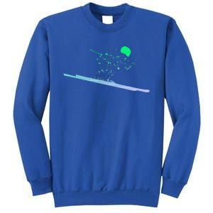 Silhouette Ski Icon For Skiier Ski Sweatshirt