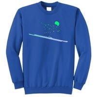 Silhouette Ski Icon For Skiier Ski Tall Sweatshirt