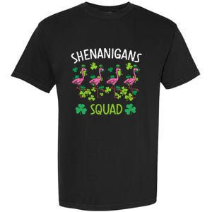 Shenanigans Squad Irish Flamingo St Patricks Day Bird Animal Garment-Dyed Heavyweight T-Shirt