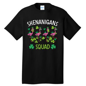 Shenanigans Squad Irish Flamingo St Patricks Day Bird Animal Tall T-Shirt