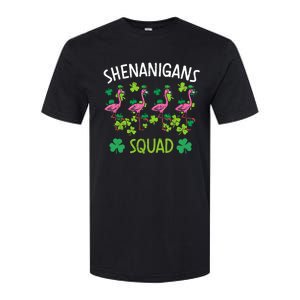 Shenanigans Squad Irish Flamingo St Patricks Day Bird Animal Softstyle CVC T-Shirt