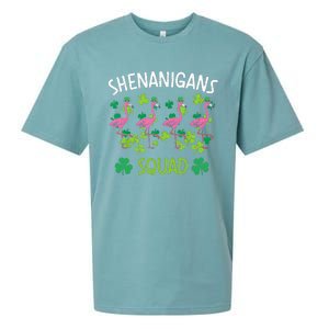 Shenanigans Squad Irish Flamingo St Patricks Day Bird Animal Sueded Cloud Jersey T-Shirt