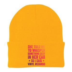 Something Sexy In Her Ear Vinyl Records Funny Lp Gift Knit Cap Winter Beanie