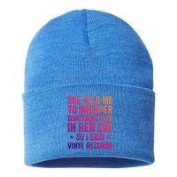 Something Sexy In Her Ear Vinyl Records Funny Lp Gift Sustainable Knit Beanie