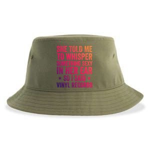 Something Sexy In Her Ear Vinyl Records Funny Lp Gift Sustainable Bucket Hat