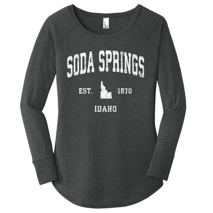 Soda Springs Idaho Id Vintage Athletic Sports Women's Perfect Tri Tunic Long Sleeve Shirt