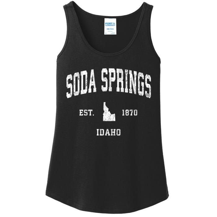 Soda Springs Idaho Id Vintage Athletic Sports Ladies Essential Tank