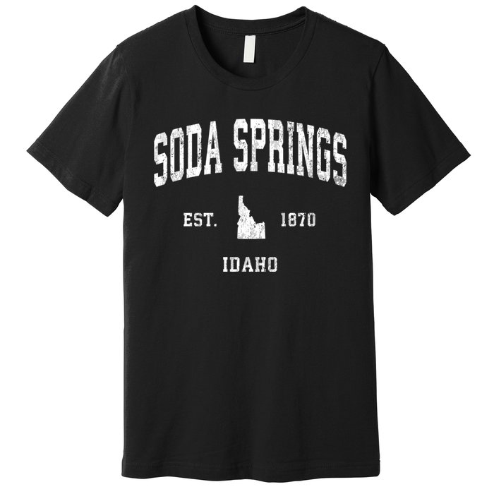 Soda Springs Idaho Id Vintage Athletic Sports Premium T-Shirt