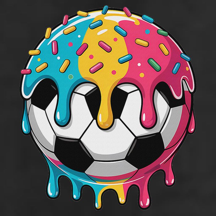 Soccer S Ice Cream Soccer Drip 7 Panel Mesh Trucker Snapback Hat
