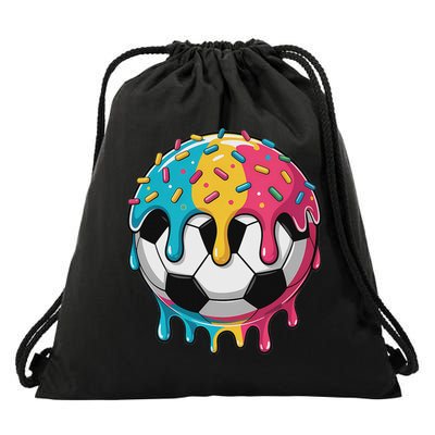 Soccer S Ice Cream Soccer Drip Drawstring Bag