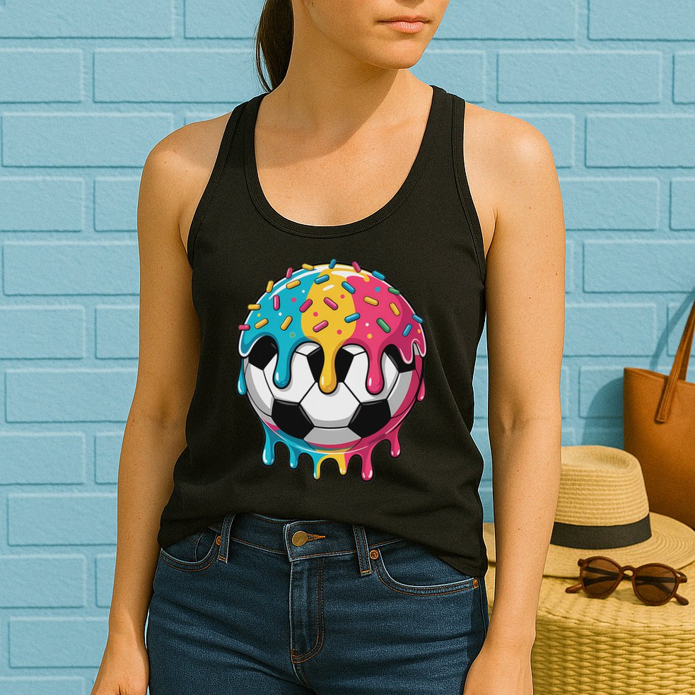 Soccer S Ice Cream Soccer Drip Womens Tank Top