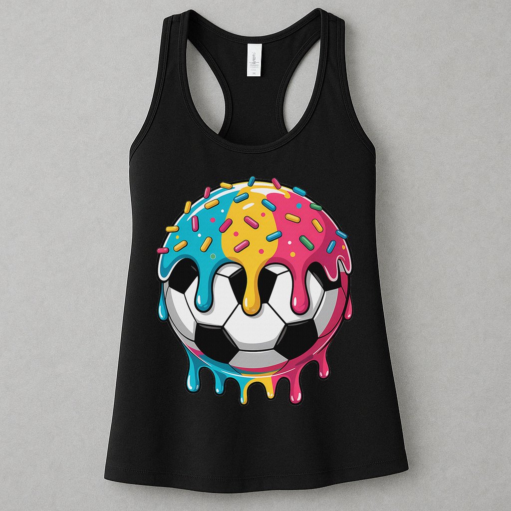 Soccer S Ice Cream Soccer Drip Womens Tank Top