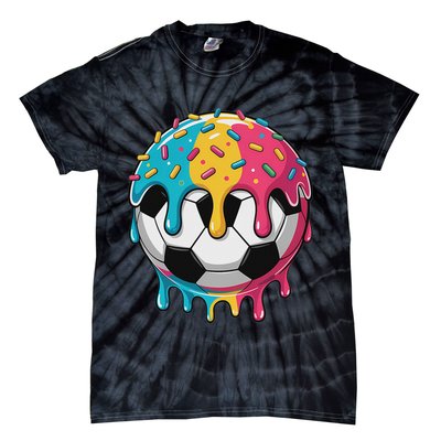 Soccer S Ice Cream Soccer Drip Tie-Dye T-Shirt