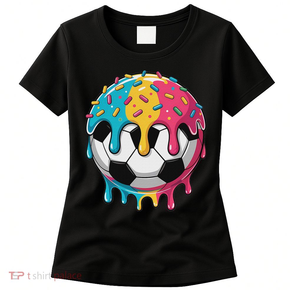 Soccer S Ice Cream Soccer Drip Womens T-Shirt