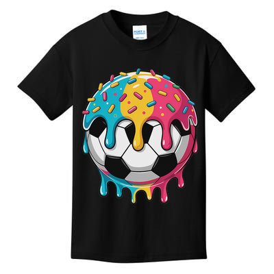 Soccer S Ice Cream Soccer Drip Kids T-Shirt