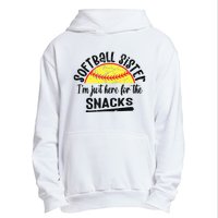 Softball Sister IM Just Here For The Snacks Funny Softball Urban Pullover Hoodie