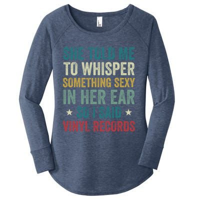 Something Sexy In Her Ear Vinyl Records Funny Lp Gift Women's Perfect Tri Tunic Long Sleeve Shirt