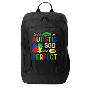 Society Says IM Autistic Autism Month City Backpack