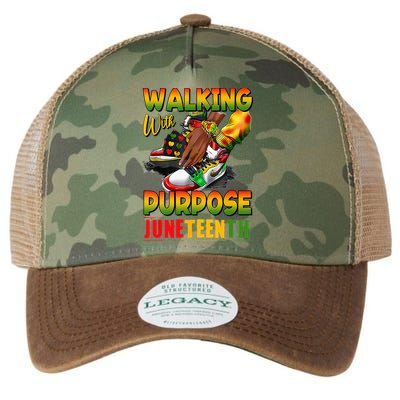 Shoes Steppin' Into Juneteenth Walking With Purpose Legacy Tie Dye Trucker Hat